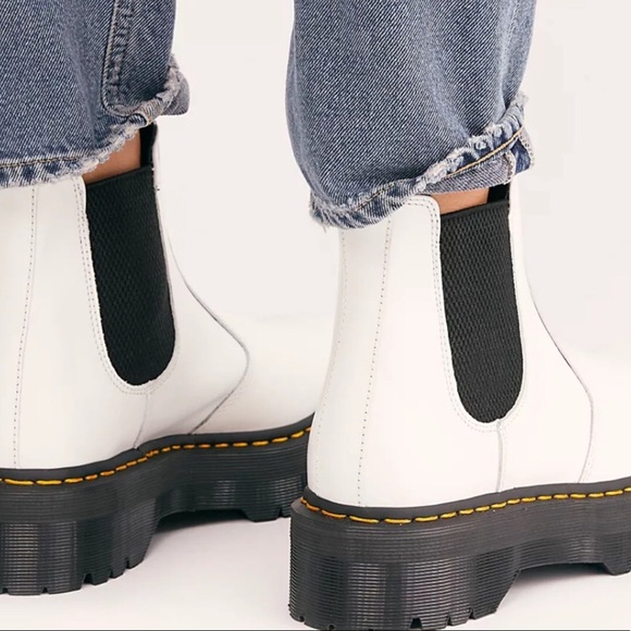 Dr. Martens Shoes - White Doc Martens DR Marten’s quad Chelsea boot
